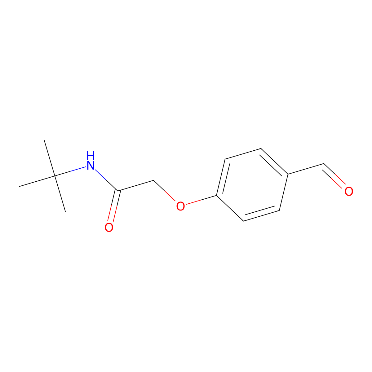 N-(Tert-butyl)-2-(4-formylphenoxy)acetamide molecular structure, CAS 838867-14-4