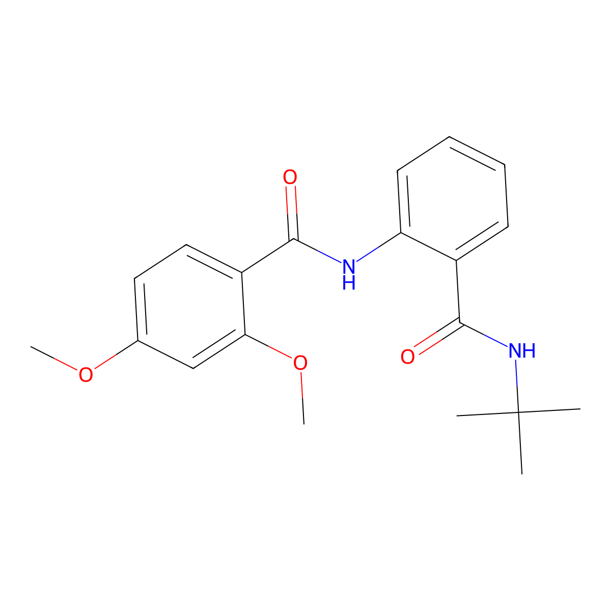 N-[2-(tert-butylcarbamoyl)phenyl]-2,4-dimethoxybenzamide molecular structure, CAS 838868-91-0