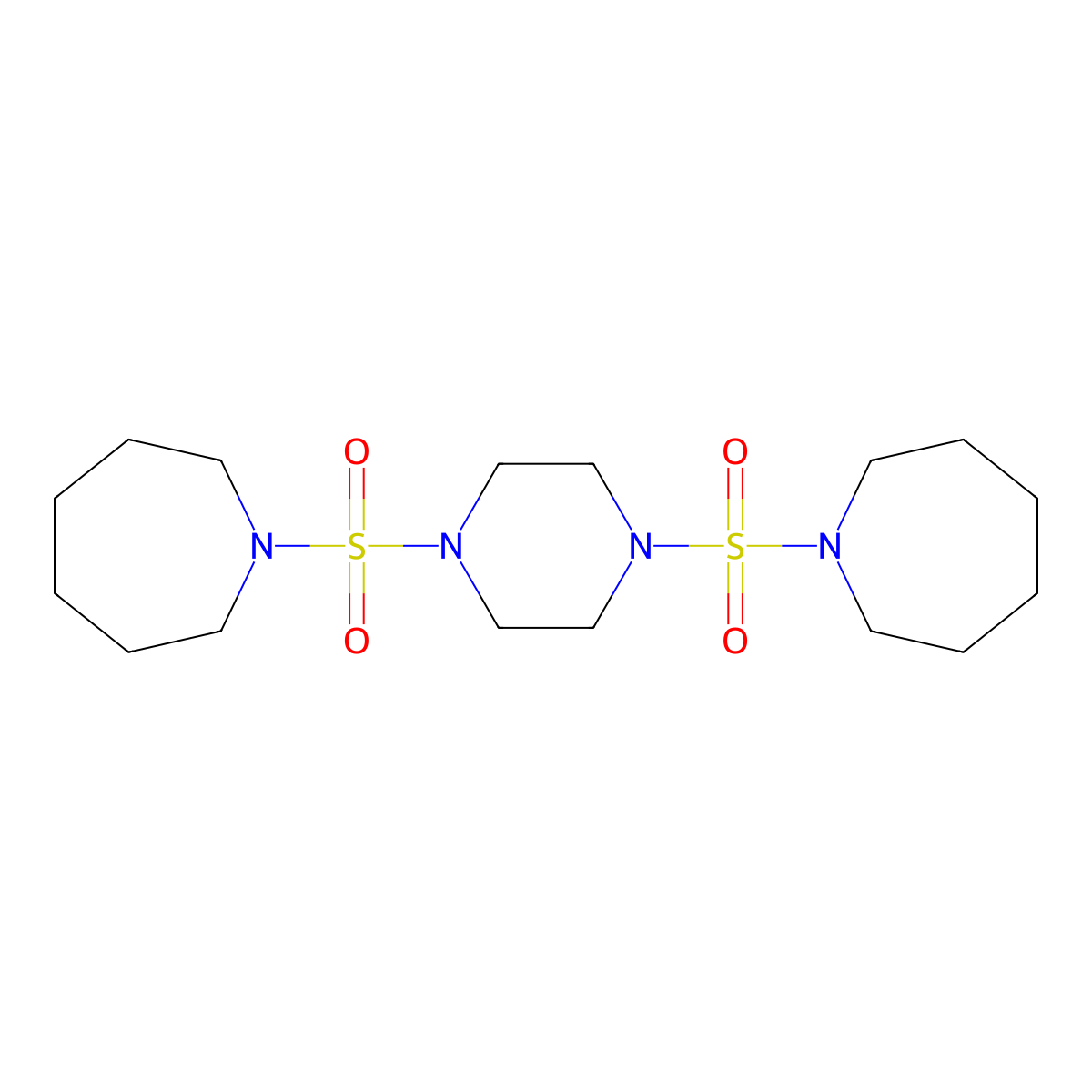 1-{[4-(Azepane-1-sulfonyl)piperazin-1-yl]sulfonyl}azepane molecular structure, CAS 838869-02-6