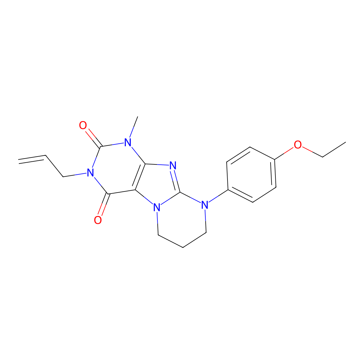 9-(4-ethoxyphenyl)-1-methyl-3-prop-2-enyl-7,8-dihydro-6H-purino[7,8-a]pyrimidine-2,4-dione molecular structure, CAS 838869-29-7