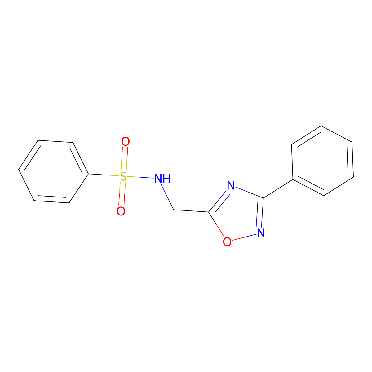 N-[(3-phenyl-1,2,4-oxadiazol-5-yl)methyl]benzenesulfonamide molecular structure, CAS 838869-55-9