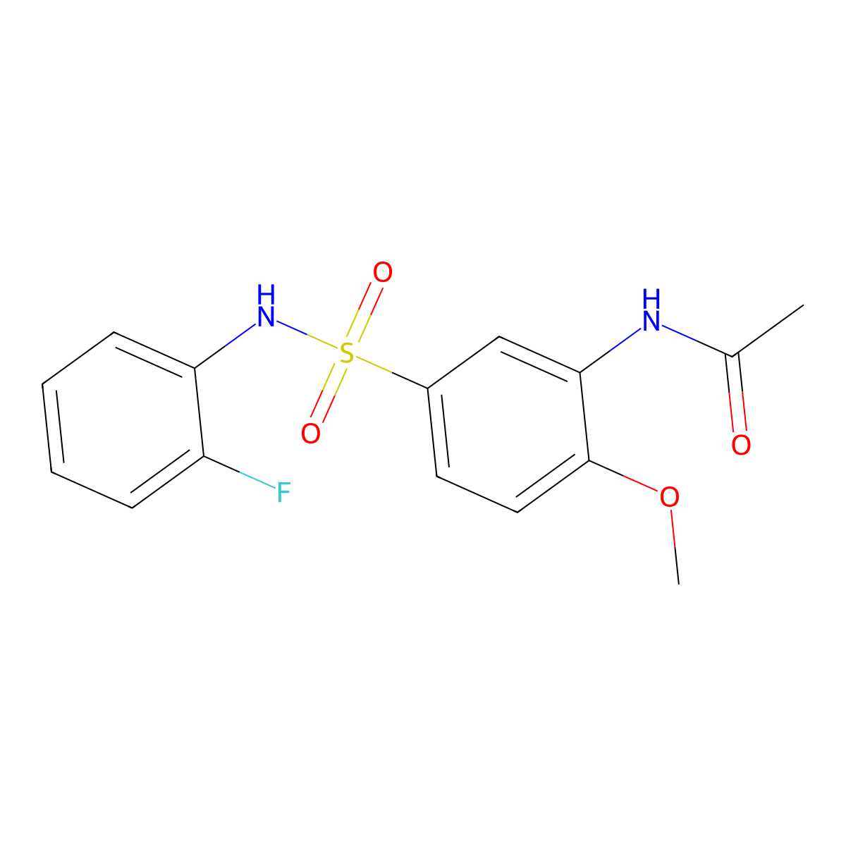 N-{5-[(2-fluorophenyl)sulfamoyl]-2-methoxyphenyl}acetamide molecular structure, CAS 838869-83-3