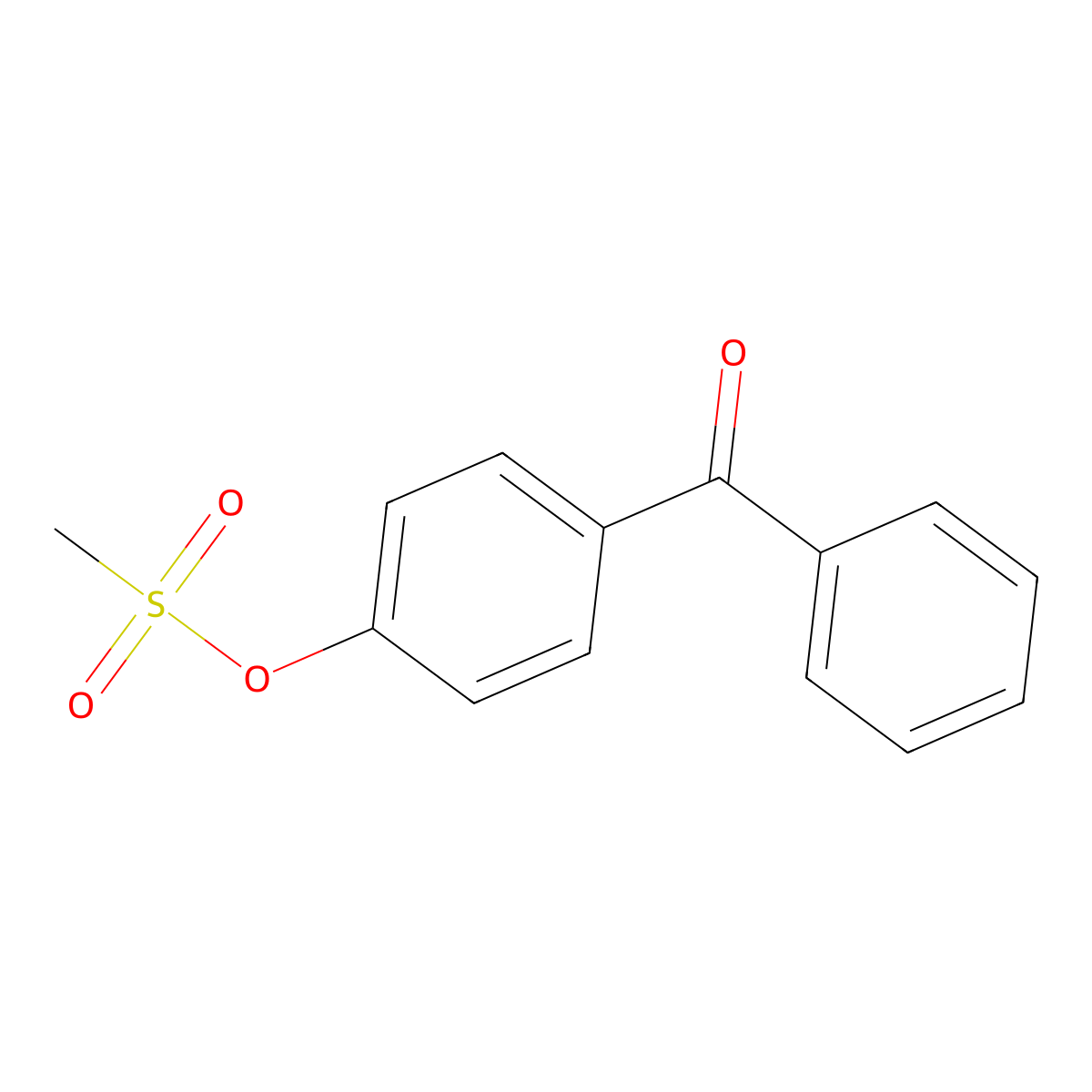 4-Benzoylphenyl methanesulfonate molecular structure, CAS 83887-62-1