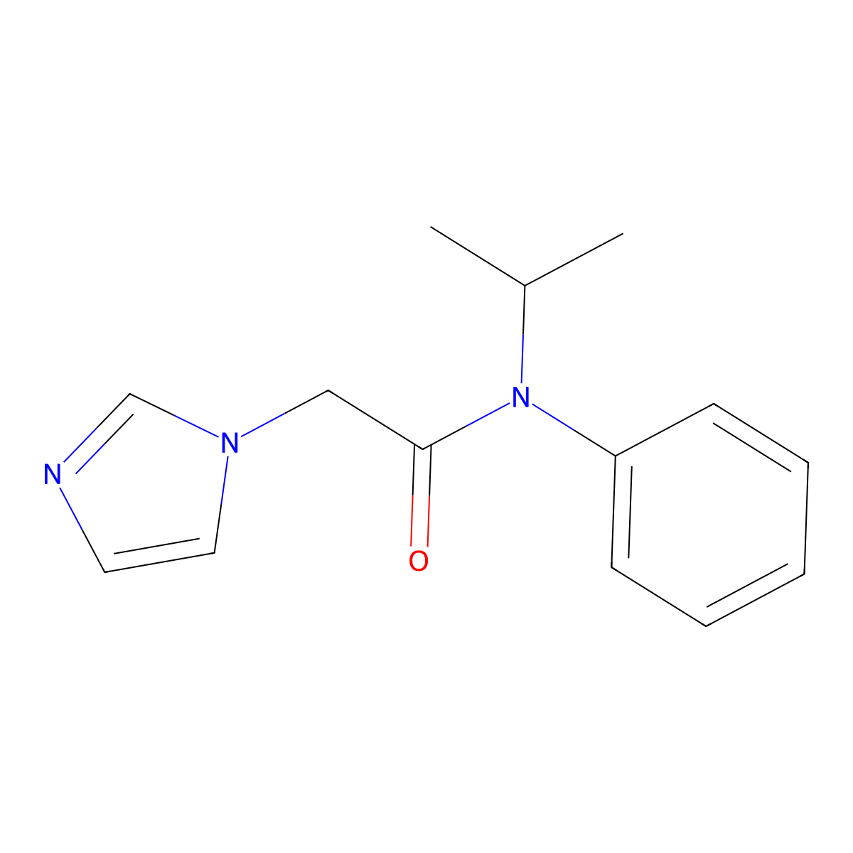 2-imidazol-1-yl-N-phenyl-N-propan-2-ylacetamide molecular structure, CAS 838870-00-1