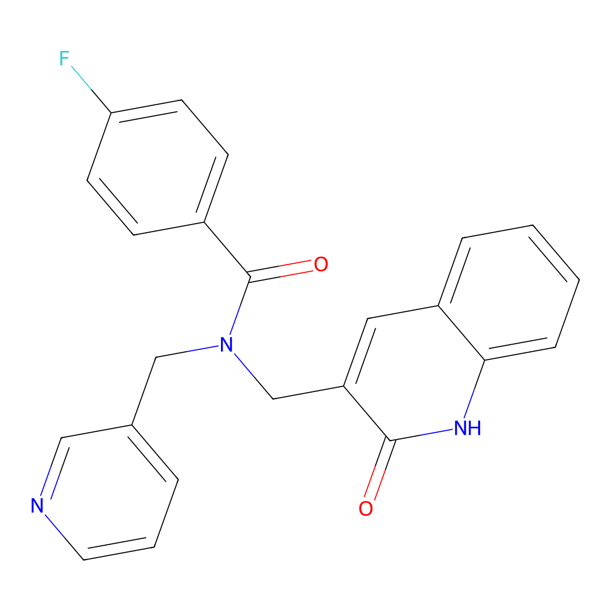 4-fluoro-N-((2-hydroxyquinolin-3-yl)methyl)-N-(pyridin-3-ylmethyl)benzamide molecular structure, CAS 838870-69-2