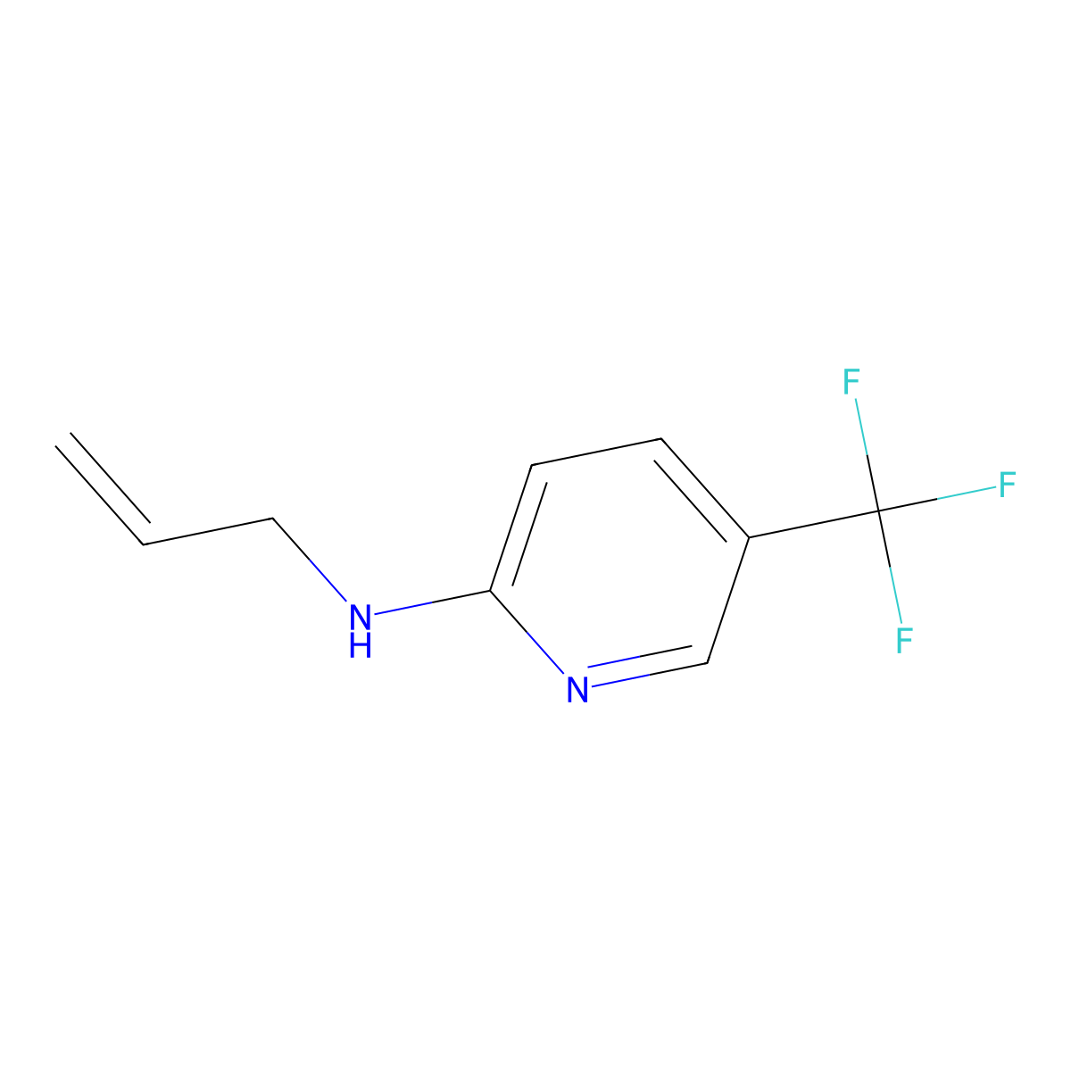 n-Allyl-5-(trifluoromethyl)pyridin-2-amine molecular structure, CAS 838870-83-0