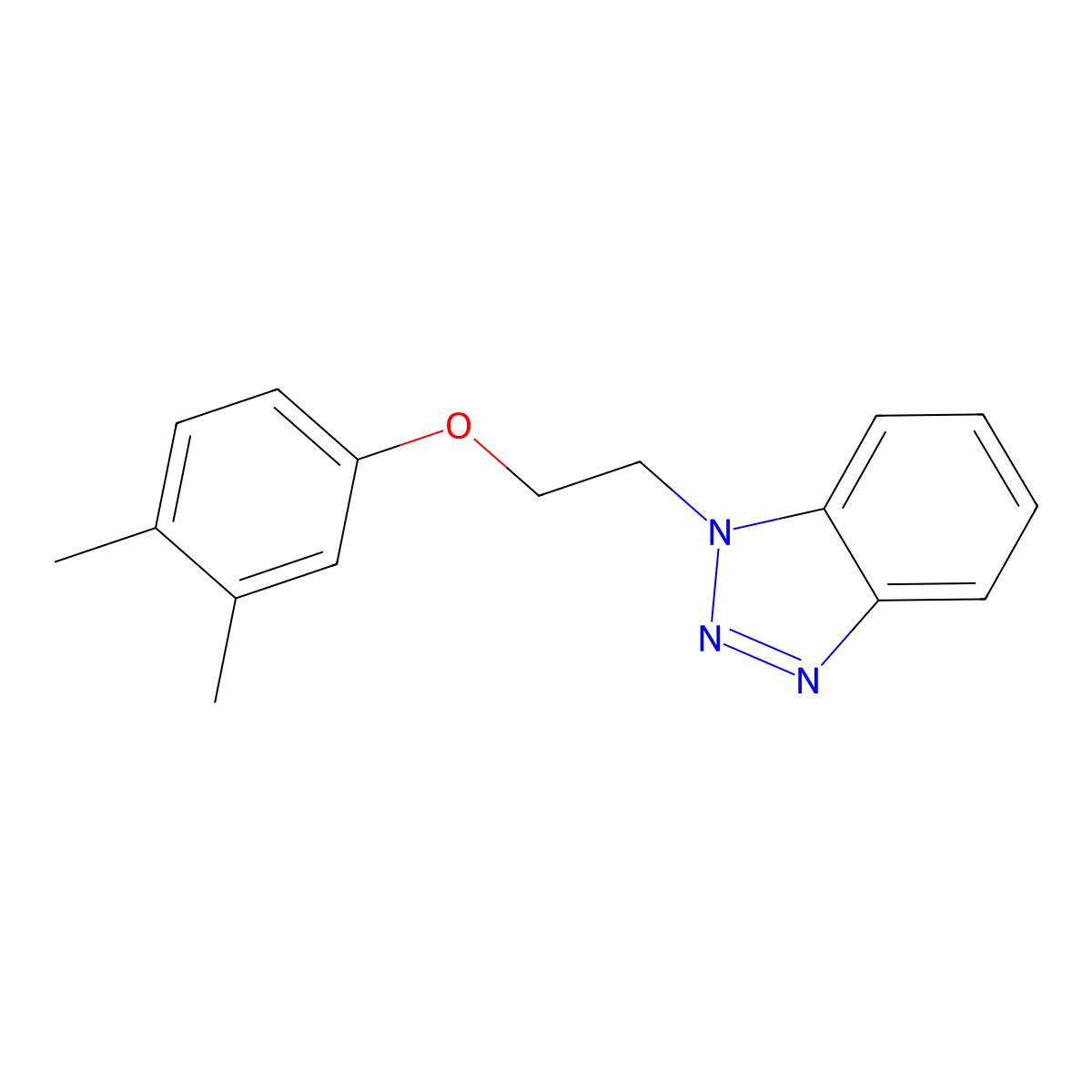 1-[2-(3,4-Dimethylphenoxy)ethyl]benzotriazole molecular structure, CAS 838870-85-2