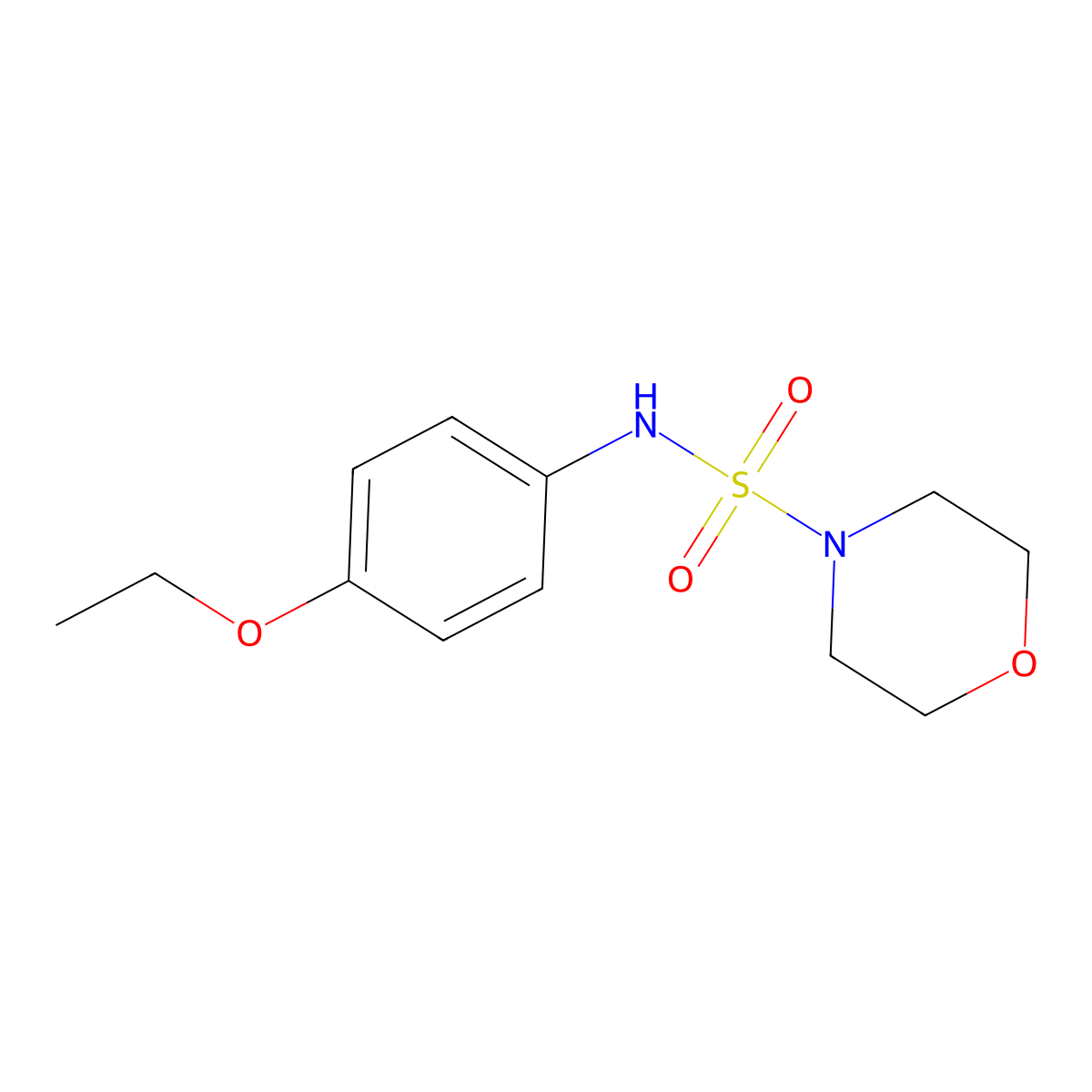 N-(4-ethoxyphenyl)morpholine-4-sulfonamide molecular structure, CAS 838871-06-0