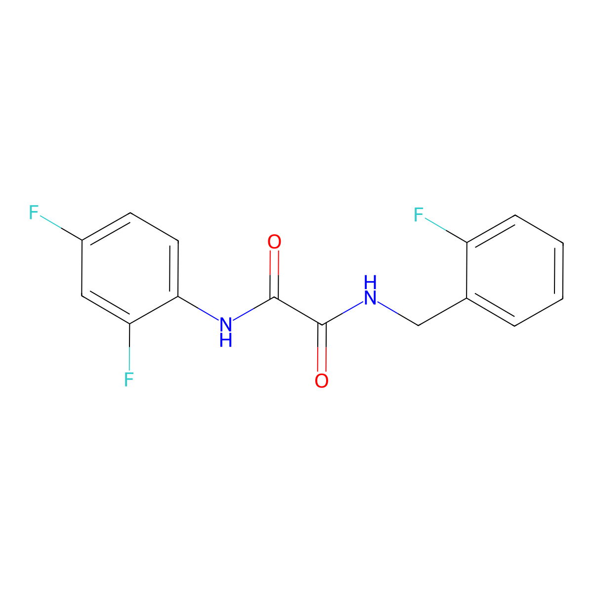N1-(2,4-difluorophenyl)-N2-(2-fluorobenzyl)oxalamide molecular structure, CAS 838871-36-6
