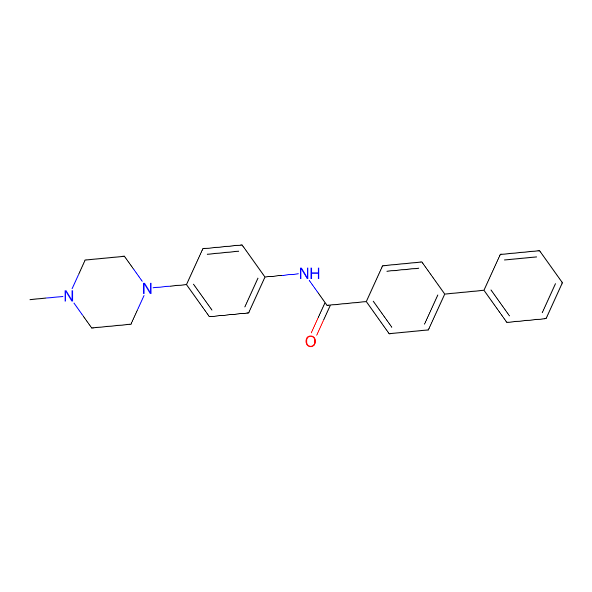 N-[4-(4-methylpiperazin-1-yl)phenyl]-4-phenylbenzamide molecular structure, CAS 838873-65-7