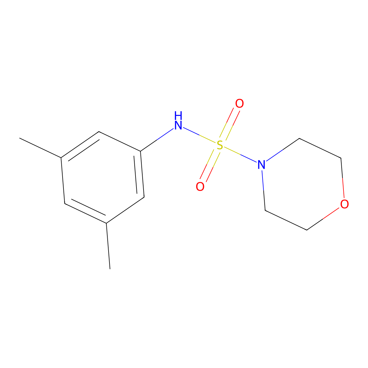 N-(3,5-dimethylphenyl)morpholine-4-sulfonamide molecular structure, CAS 838873-68-0