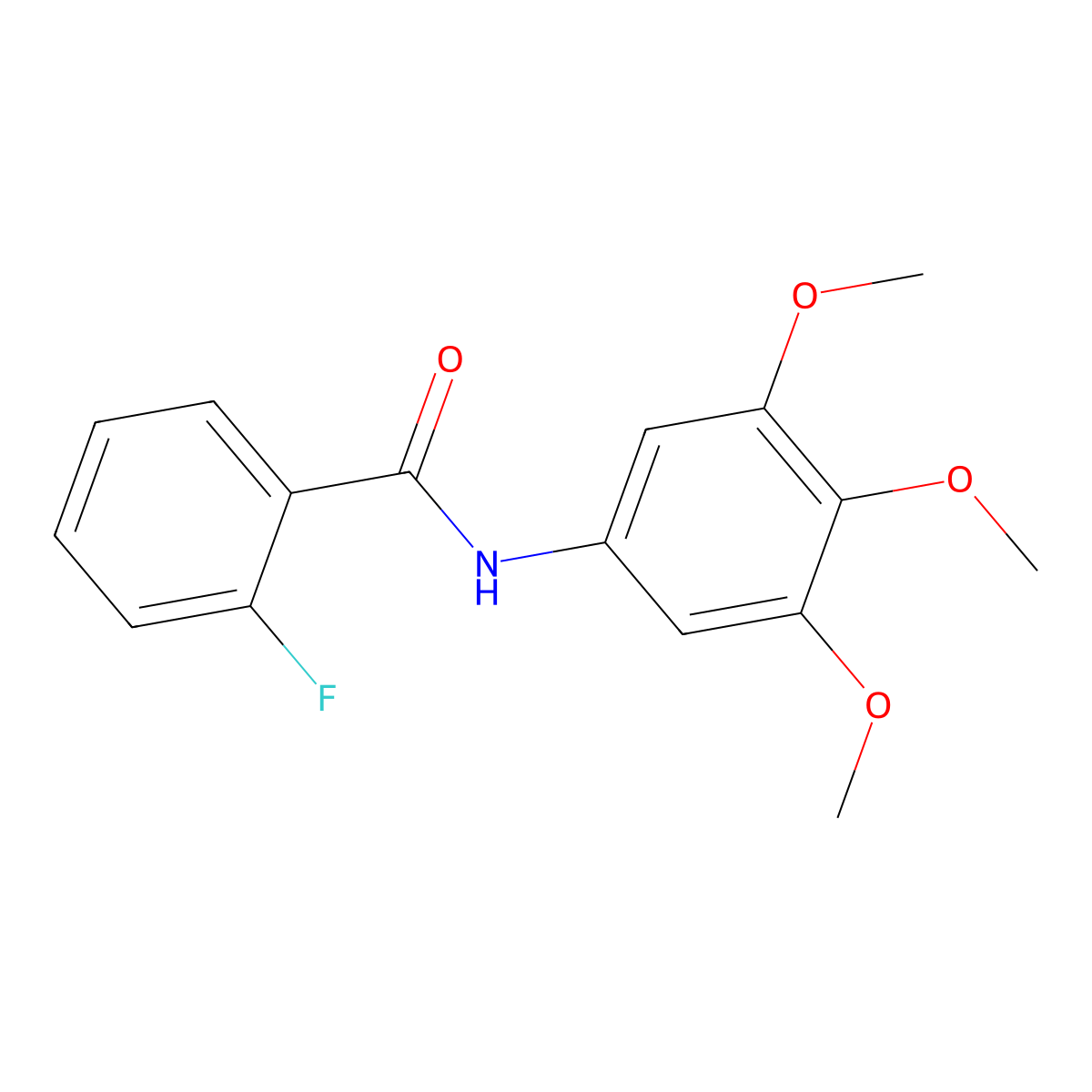 2-fluoro-N-(3,4,5-trimethoxyphenyl)benzamide molecular structure, CAS 838874-01-4