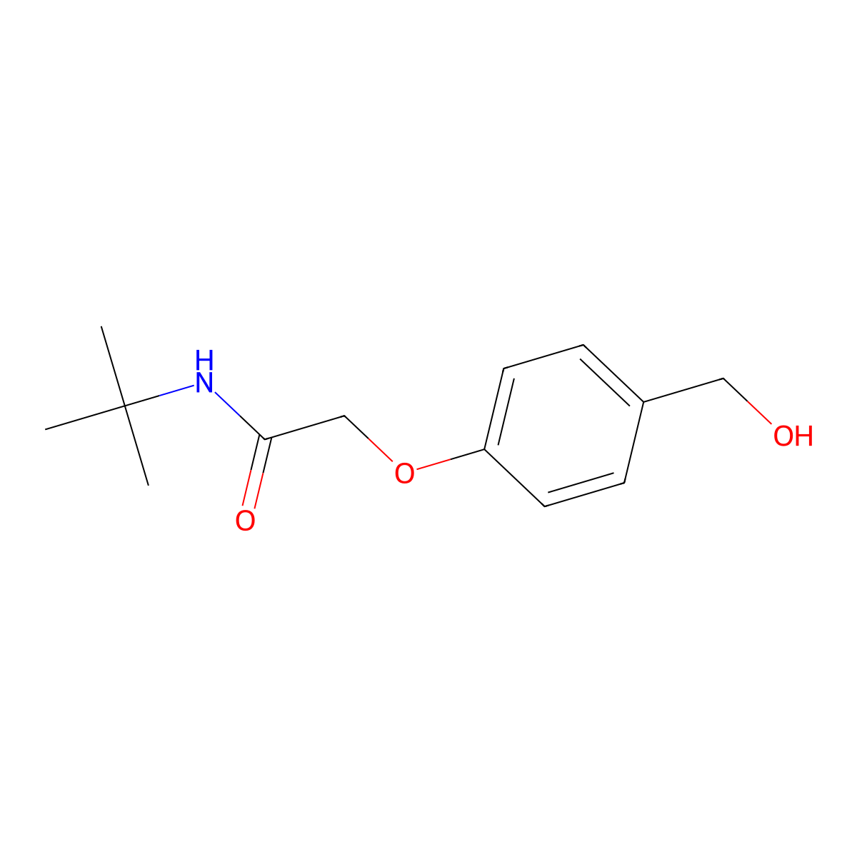 N-tert-butyl-2-[4-(hydroxymethyl)phenoxy]acetamide molecular structure, CAS 838874-10-5