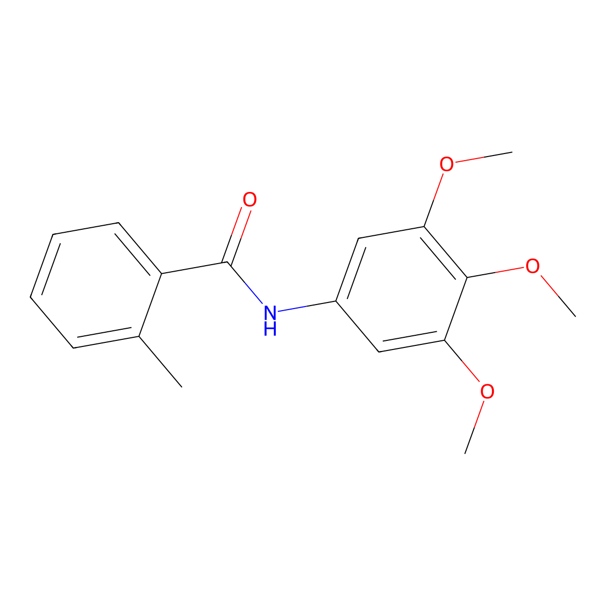 2-methyl-N-(3,4,5-trimethoxyphenyl)benzamide molecular structure, CAS 838874-58-1