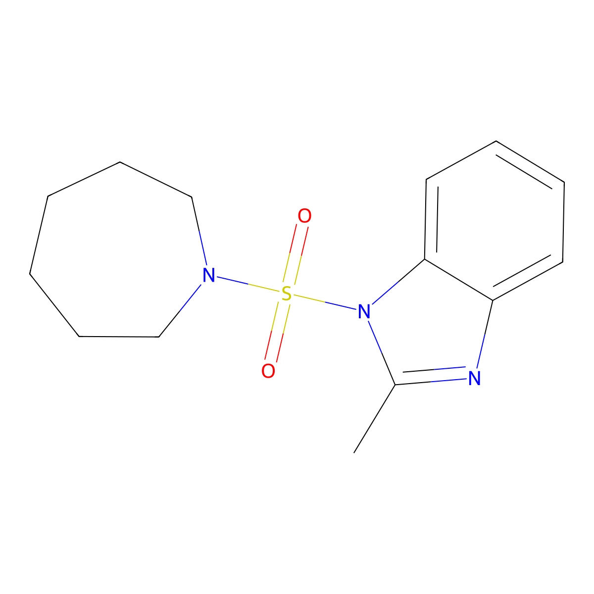 1-(Azepan-1-ylsulfonyl)-2-methylbenzimidazole molecular structure, CAS 838875-20-0