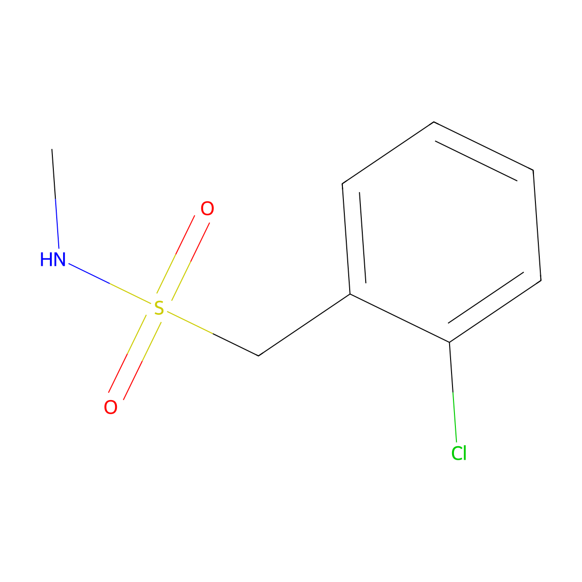 1-(2-chlorophenyl)-N-methylmethanesulfonamide molecular structure, CAS 838875-37-9