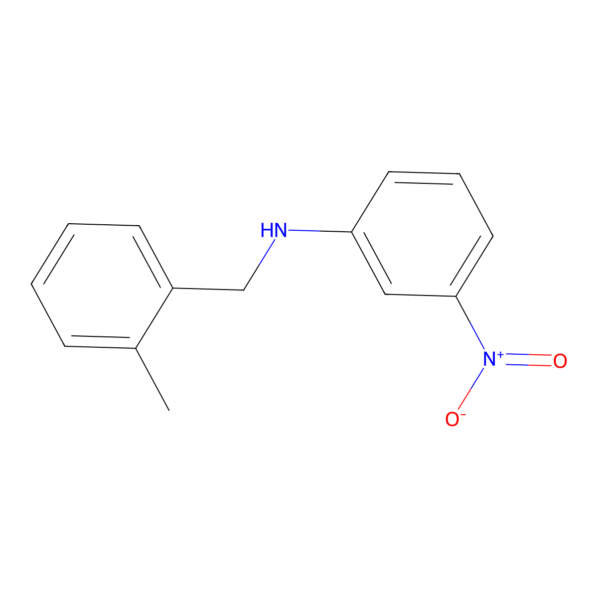 N-(2-methylbenzyl)-3-nitroaniline molecular structure, CAS 838876-30-5