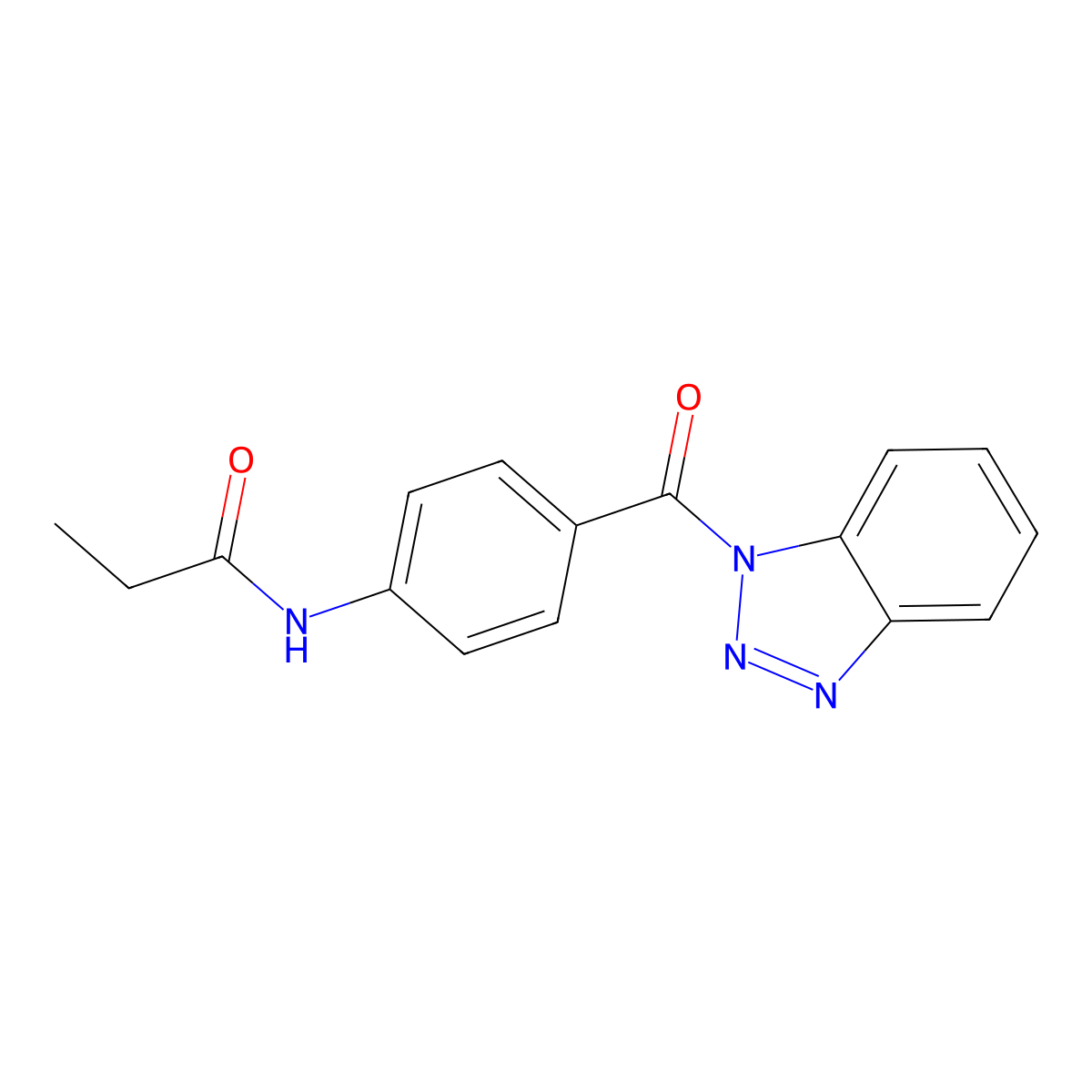 N-[4-(benzotriazole-1-carbonyl)phenyl]propanamide molecular structure, CAS 838880-42-5