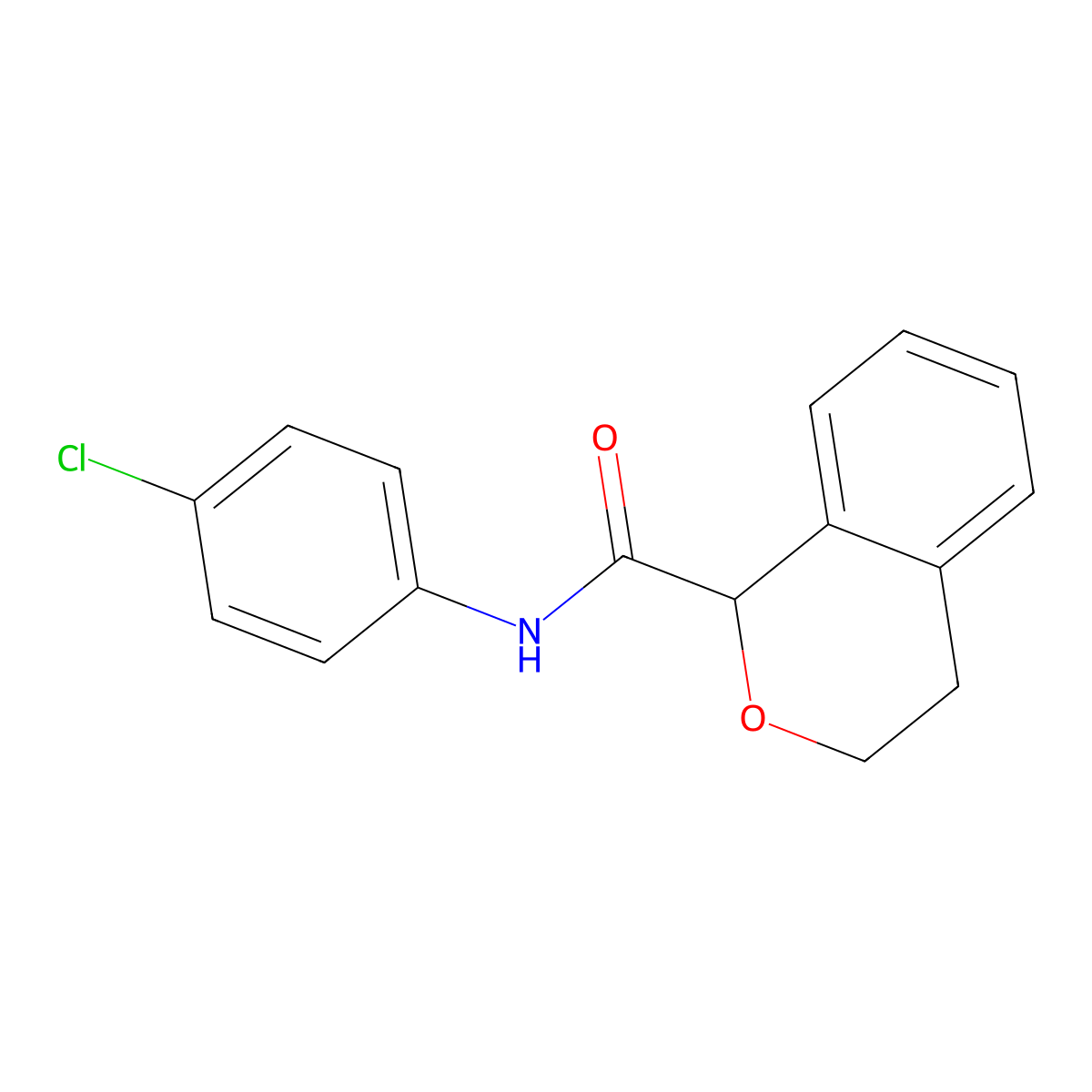N-(4-chlorophenyl)-3,4-dihydro-1H-isochromene-1-carboxamide molecular structure, CAS 838880-75-4
