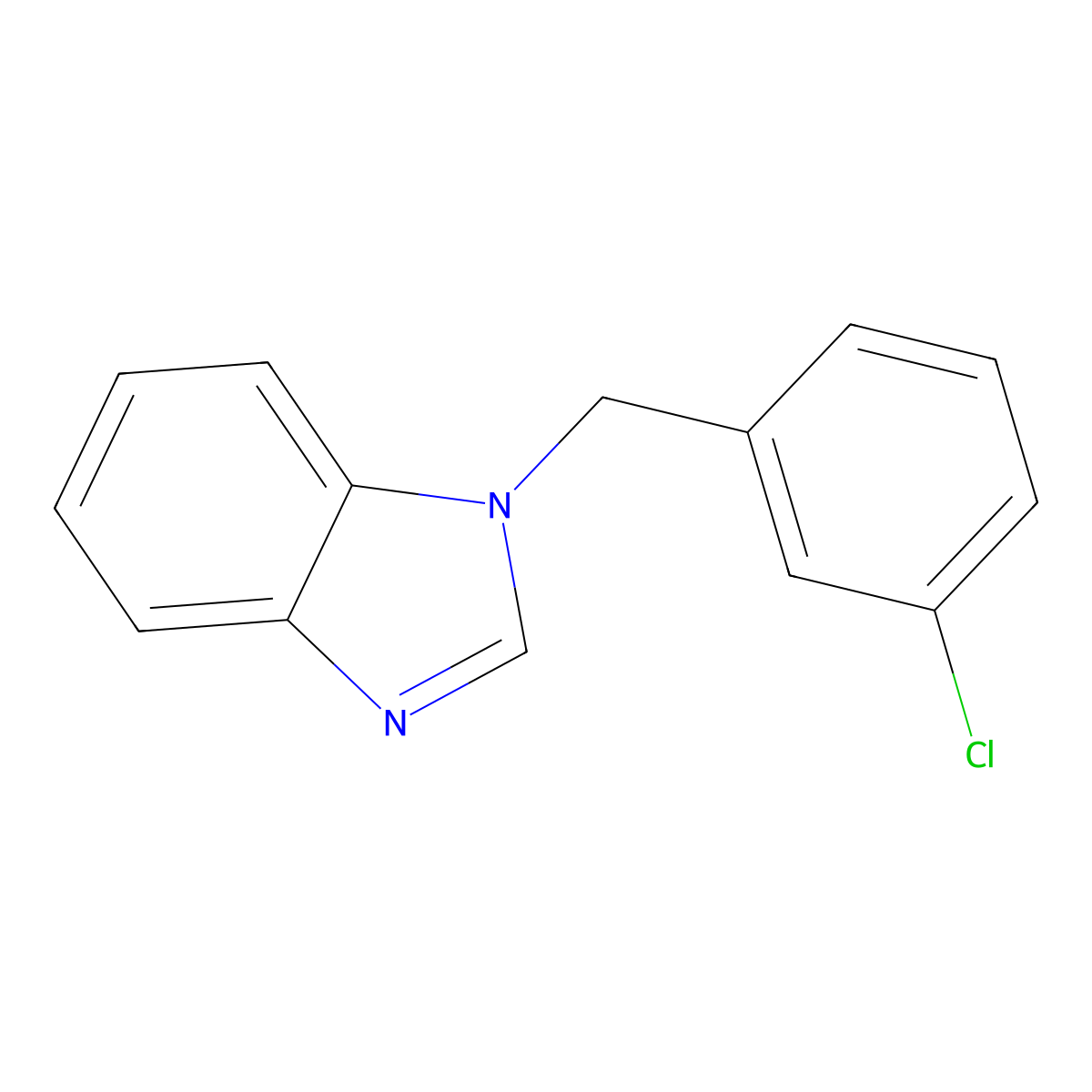 1-[(3-Chlorophenyl)methyl]benzimidazole molecular structure, CAS 838880-77-6