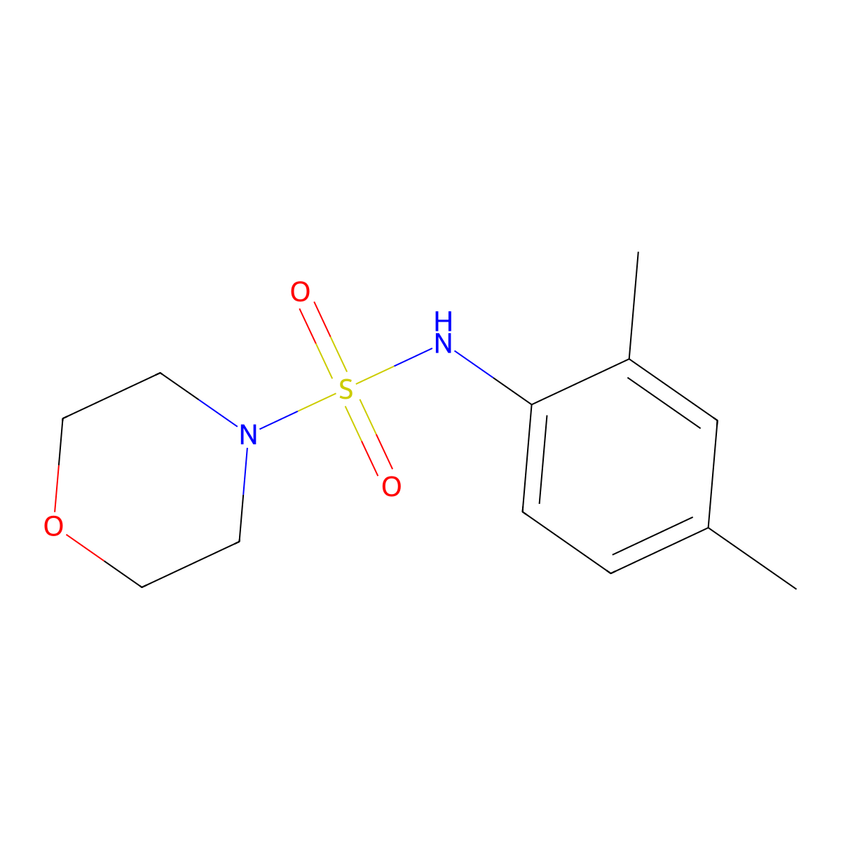 N-(2,4-dimethylphenyl)morpholine-4-sulfonamide molecular structure, CAS 838880-97-0