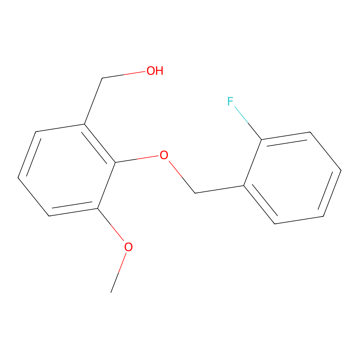 {2-[(2-Fluorobenzyl)oxy]-3-methoxyphenyl}methanol molecular structure, CAS 838881-06-4