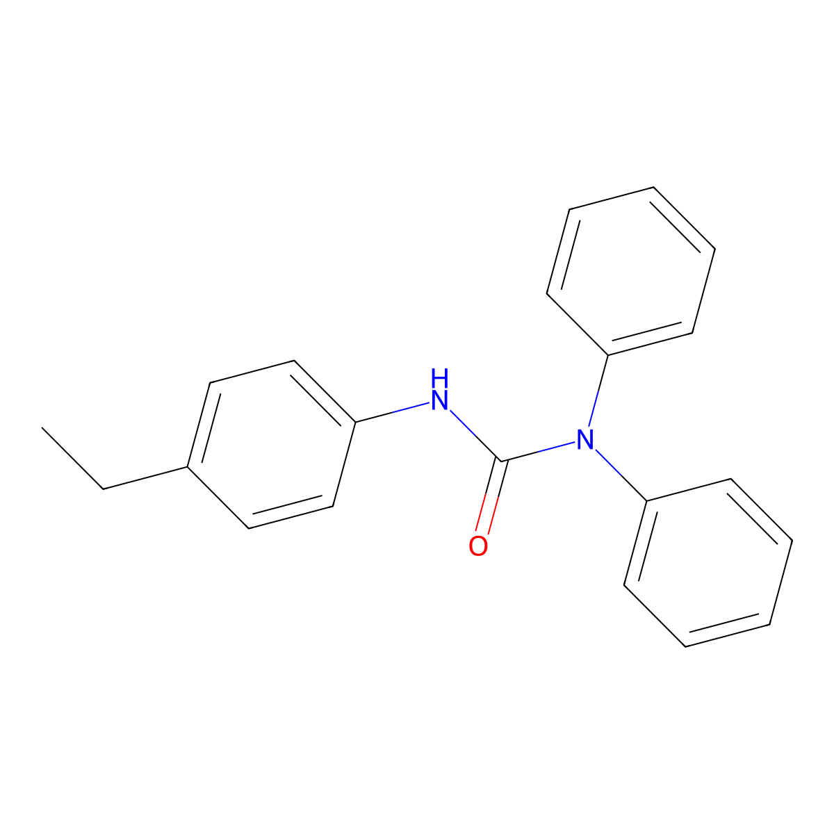 3-(4-Ethylphenyl)-1,1-diphenylurea molecular structure, CAS 838881-40-6