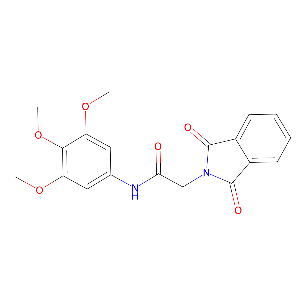 2-(1,3-dioxoisoindol-2-yl)-N-(3,4,5-trimethoxyphenyl)acetamide molecular structure, CAS 838882-38-5