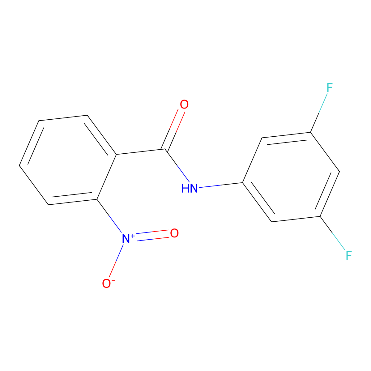N-(3,5-difluorophenyl)-2-nitrobenzamide molecular structure, CAS 838882-68-1