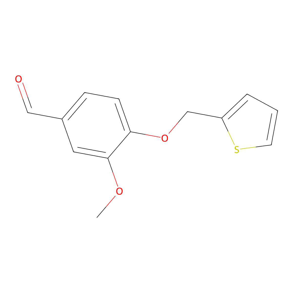 3-Methoxy-4-(thiophen-2-ylmethoxy)benzaldehyde molecular structure, CAS 838882-69-2