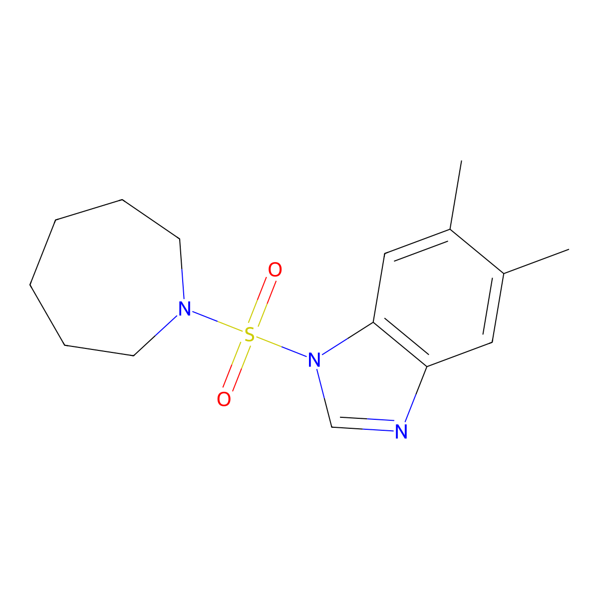 1-(Azepan-1-ylsulfonyl)-5,6-dimethylbenzimidazole molecular structure, CAS 838882-72-7