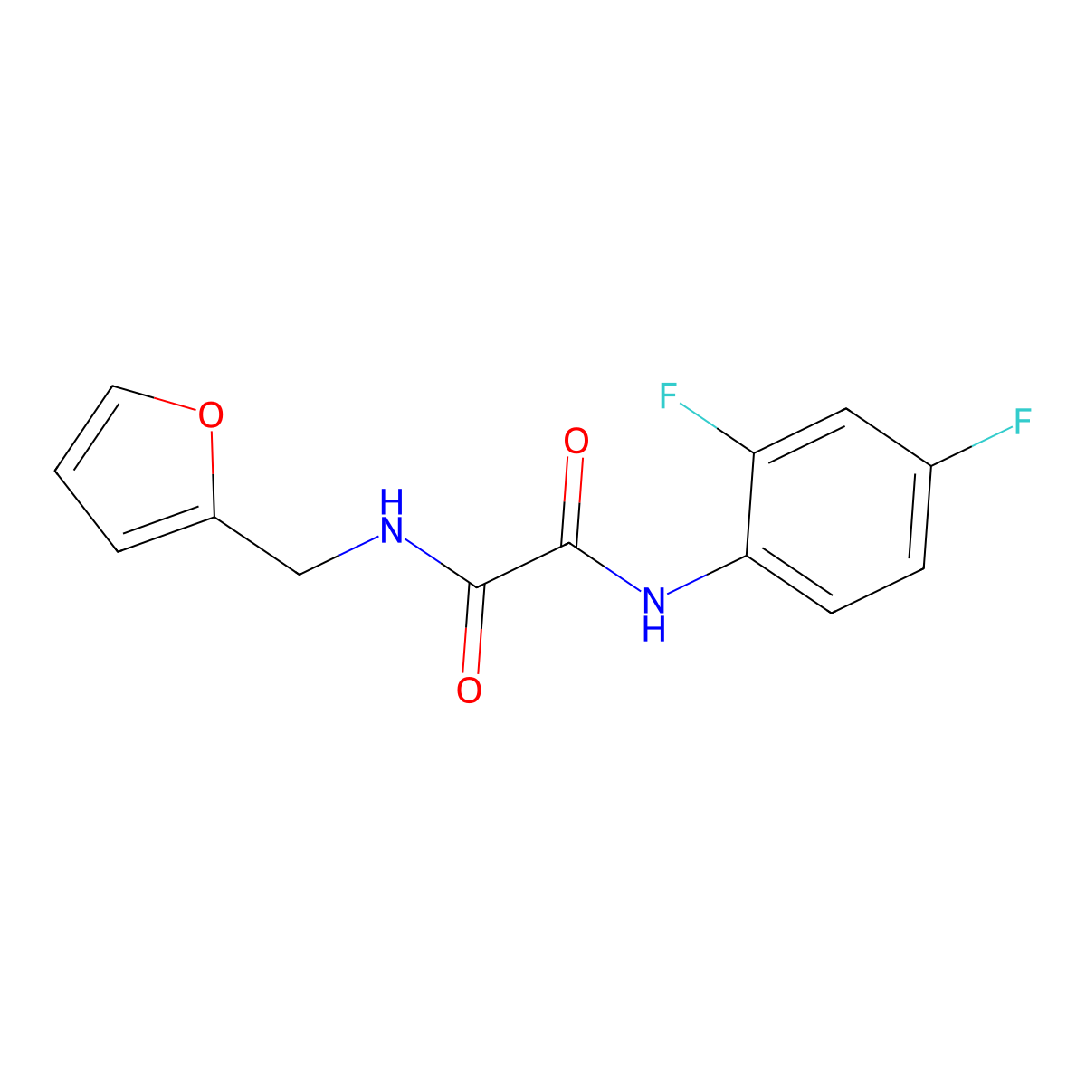 N1-(2,4-difluorophenyl)-N2-(furan-2-ylmethyl)oxalamide molecular structure, CAS 838882-83-0