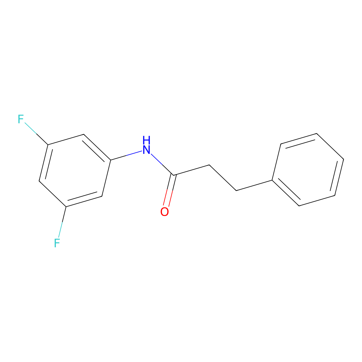 N-(3,5-difluorophenyl)-3-phenylpropanamide molecular structure, CAS 838883-14-0