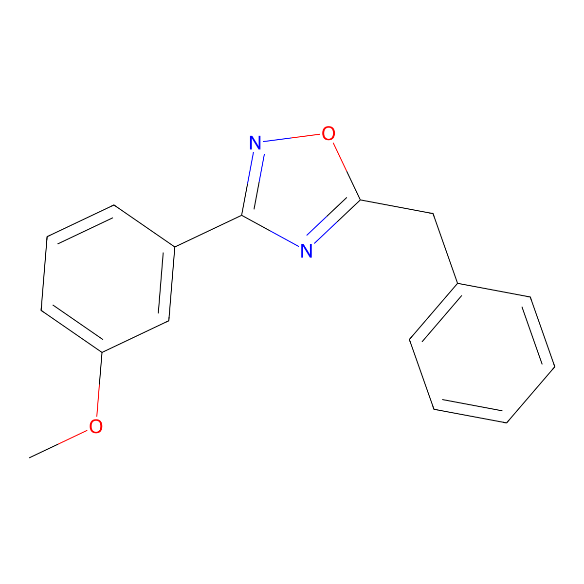 5-Benzyl-3-(3-methoxyphenyl)-1,2,4-oxadiazole molecular structure, CAS 838884-55-2