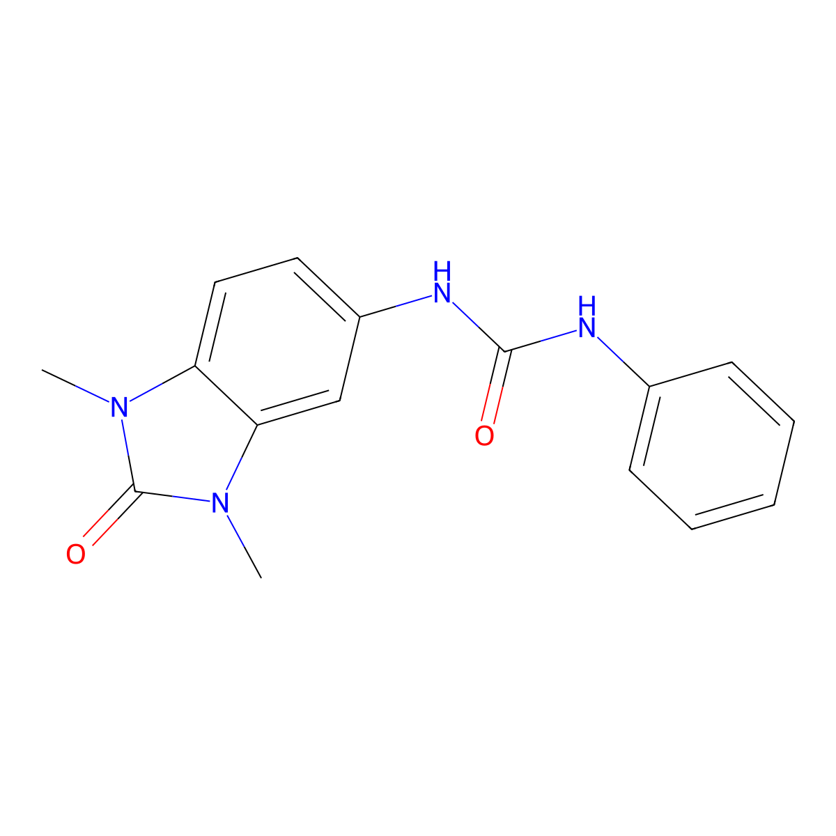 1-(1,3-Dimethyl-2-oxobenzimidazol-5-yl)-3-phenylurea molecular structure, CAS 838884-68-7