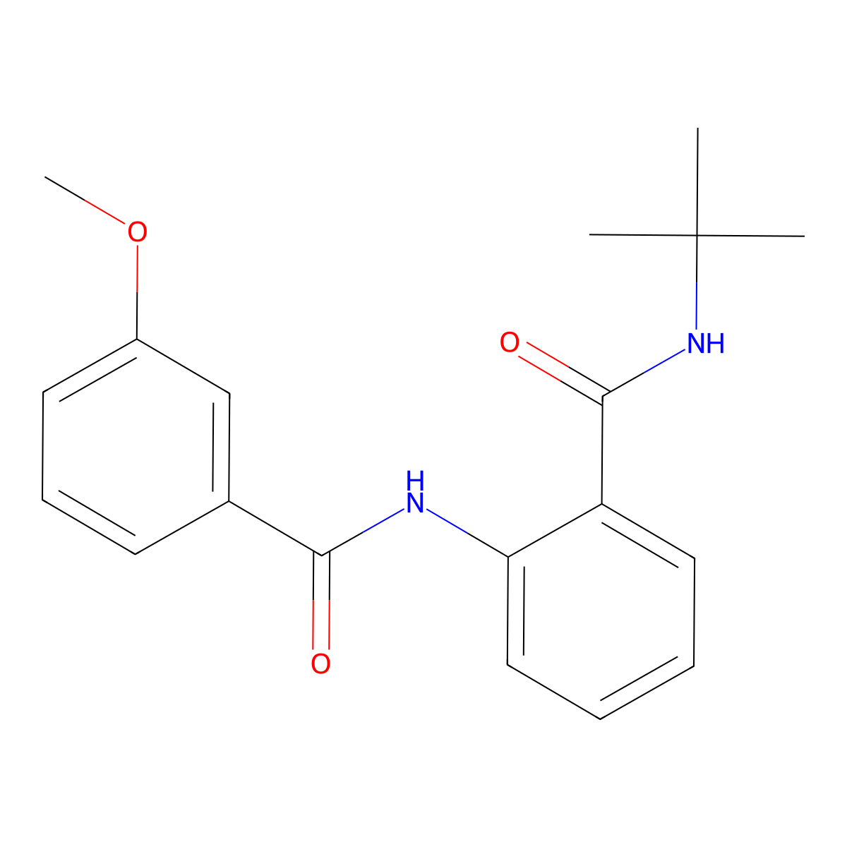 N-tert-butyl-2-[(3-methoxybenzoyl)amino]benzamide molecular structure, CAS 838884-78-9