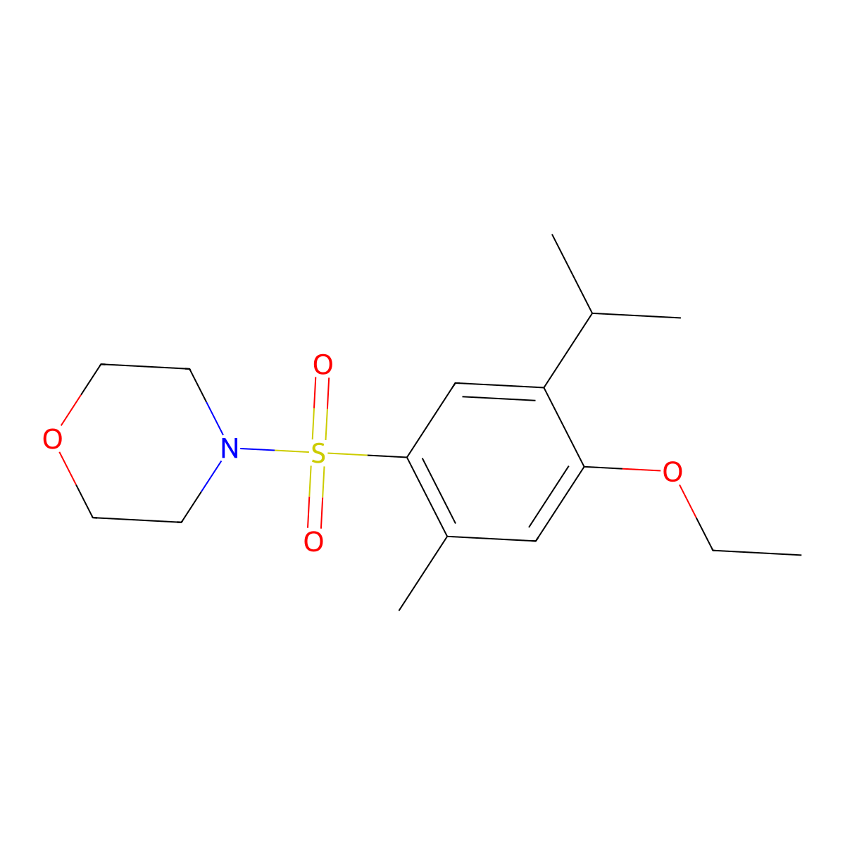 4-[(4-Ethoxy-5-isopropyl-2-methylphenyl)sulfonyl]morpholine molecular structure, CAS 838885-38-4
