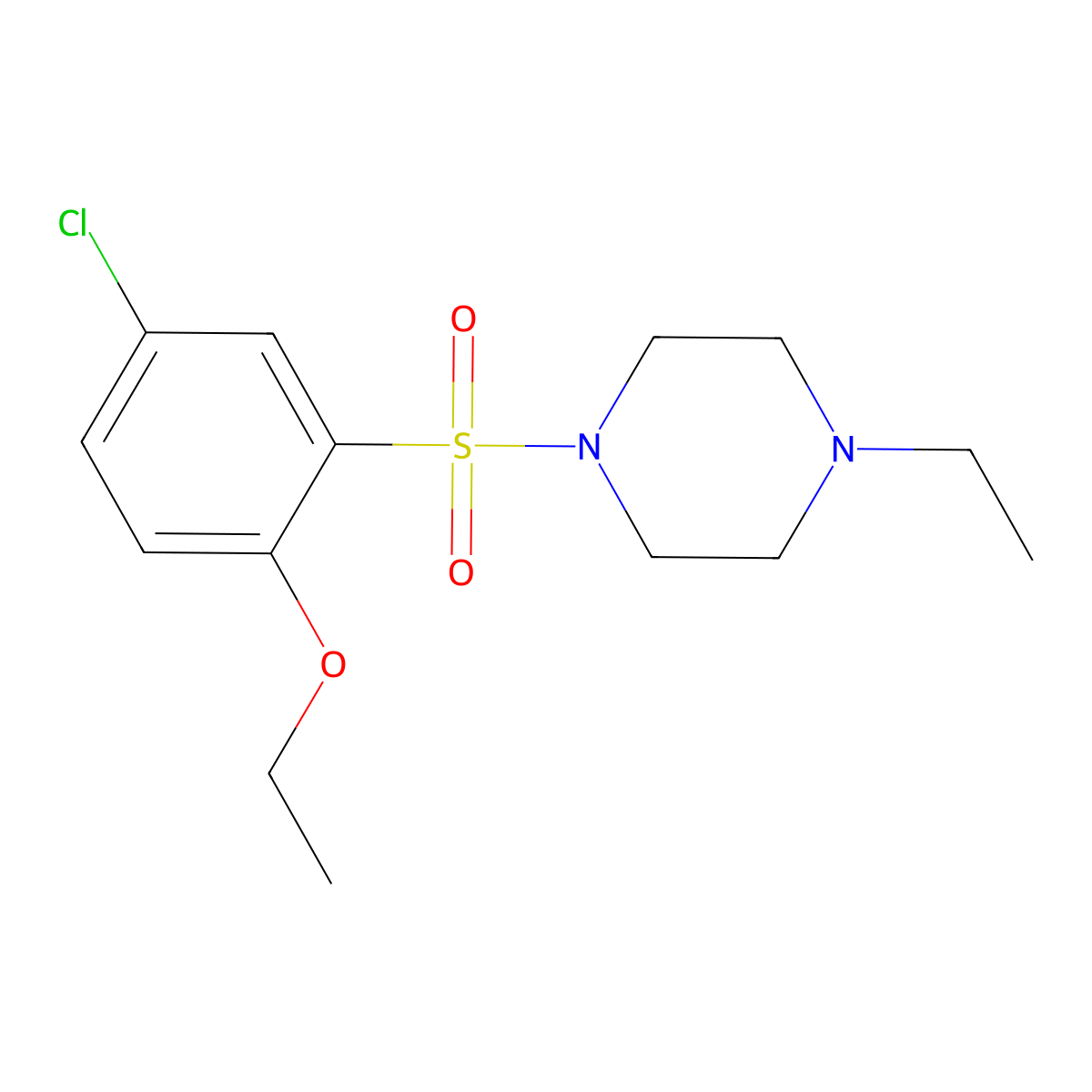 1-[(5-Chloro-2-ethoxyphenyl)sulfonyl]-4-ethylpiperazine molecular structure, CAS 838885-47-5