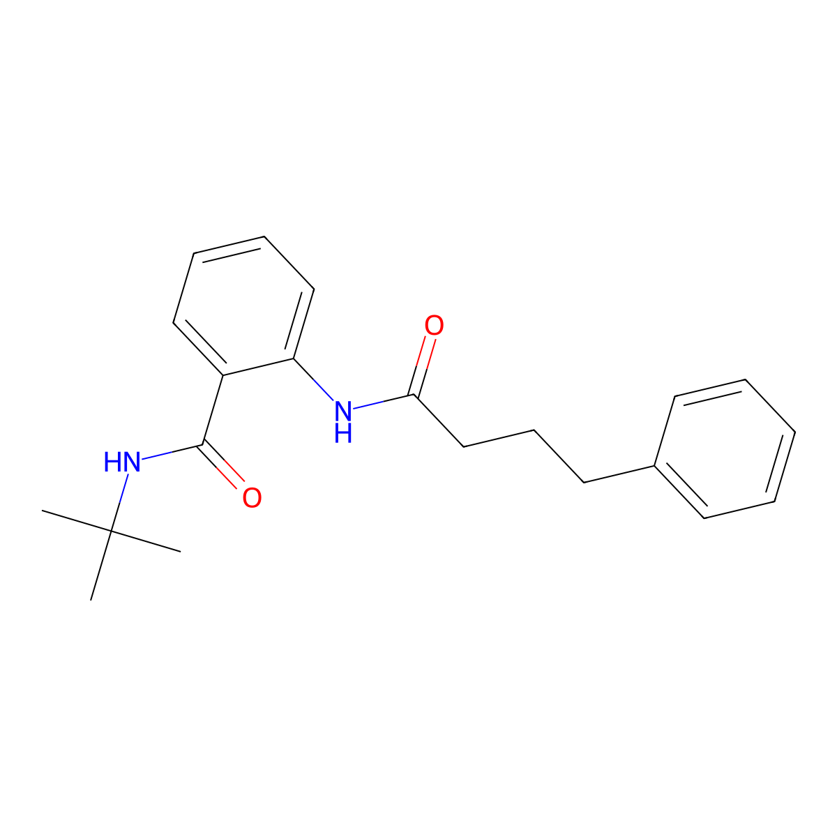 N-tert-butyl-2-(4-phenylbutanoylamino)benzamide molecular structure, CAS 838885-73-7