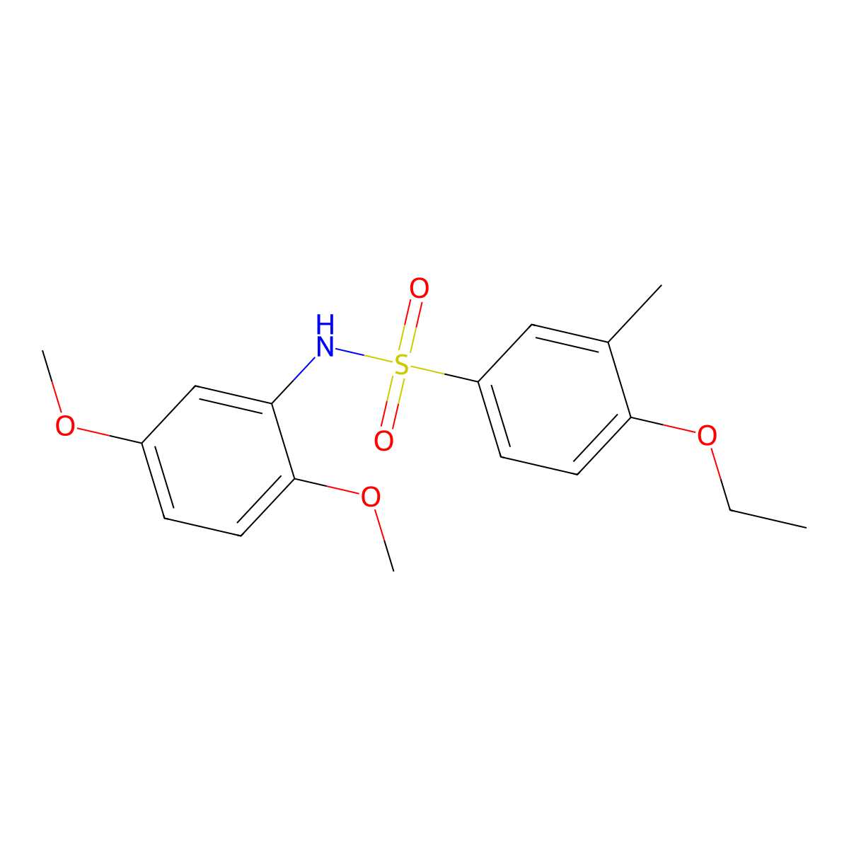 N-(2,5-dimethoxyphenyl)-4-ethoxy-3-methylbenzenesulfonamide molecular structure, CAS 838885-74-8