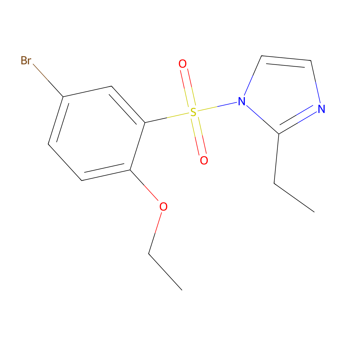 1-[(5-bromo-2-ethoxyphenyl)sulfonyl]-2-ethyl-1H-imidazole molecular structure, CAS 838885-89-5