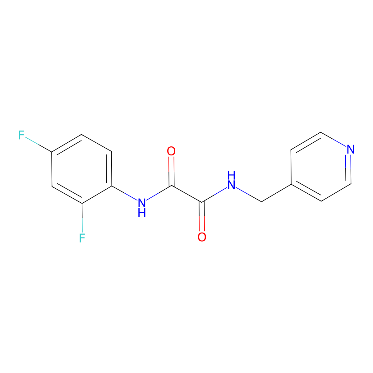 N'-(2,4-difluorophenyl)-N-(pyridin-4-ylmethyl)oxamide molecular structure, CAS 838885-97-5