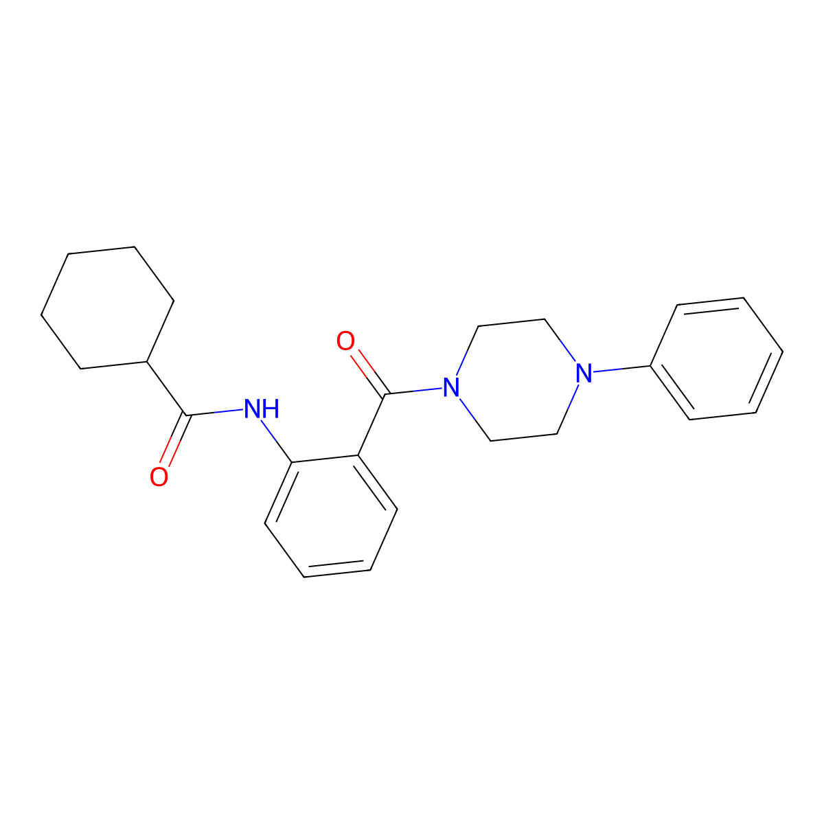N-[2-(4-phenylpiperazine-1-carbonyl)phenyl]cyclohexanecarboxamide molecular structure, CAS 838886-08-1