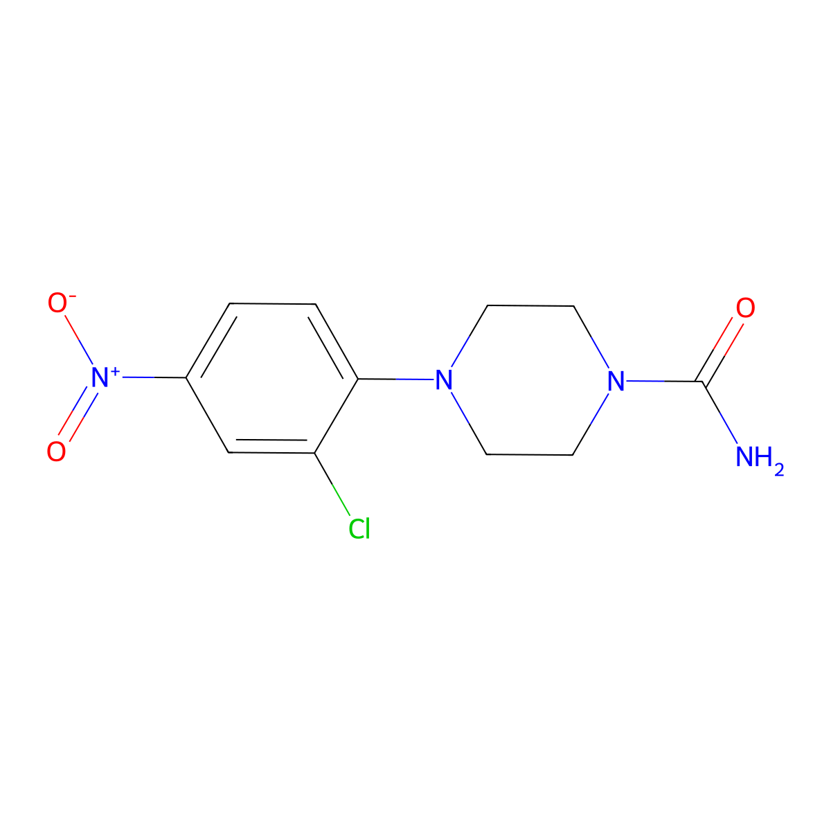4-(2-Chloro-4-nitrophenyl)piperazine-1-carboxamide molecular structure, CAS 838886-46-7