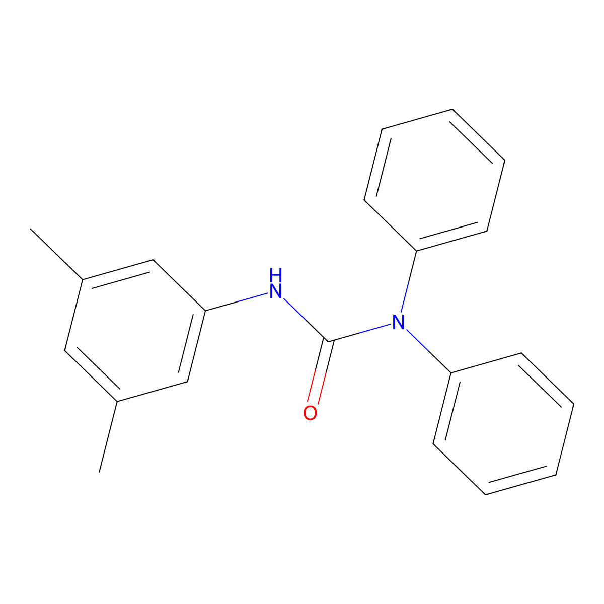 3-(3,5-Dimethylphenyl)-1,1-diphenylurea molecular structure, CAS 838886-55-8