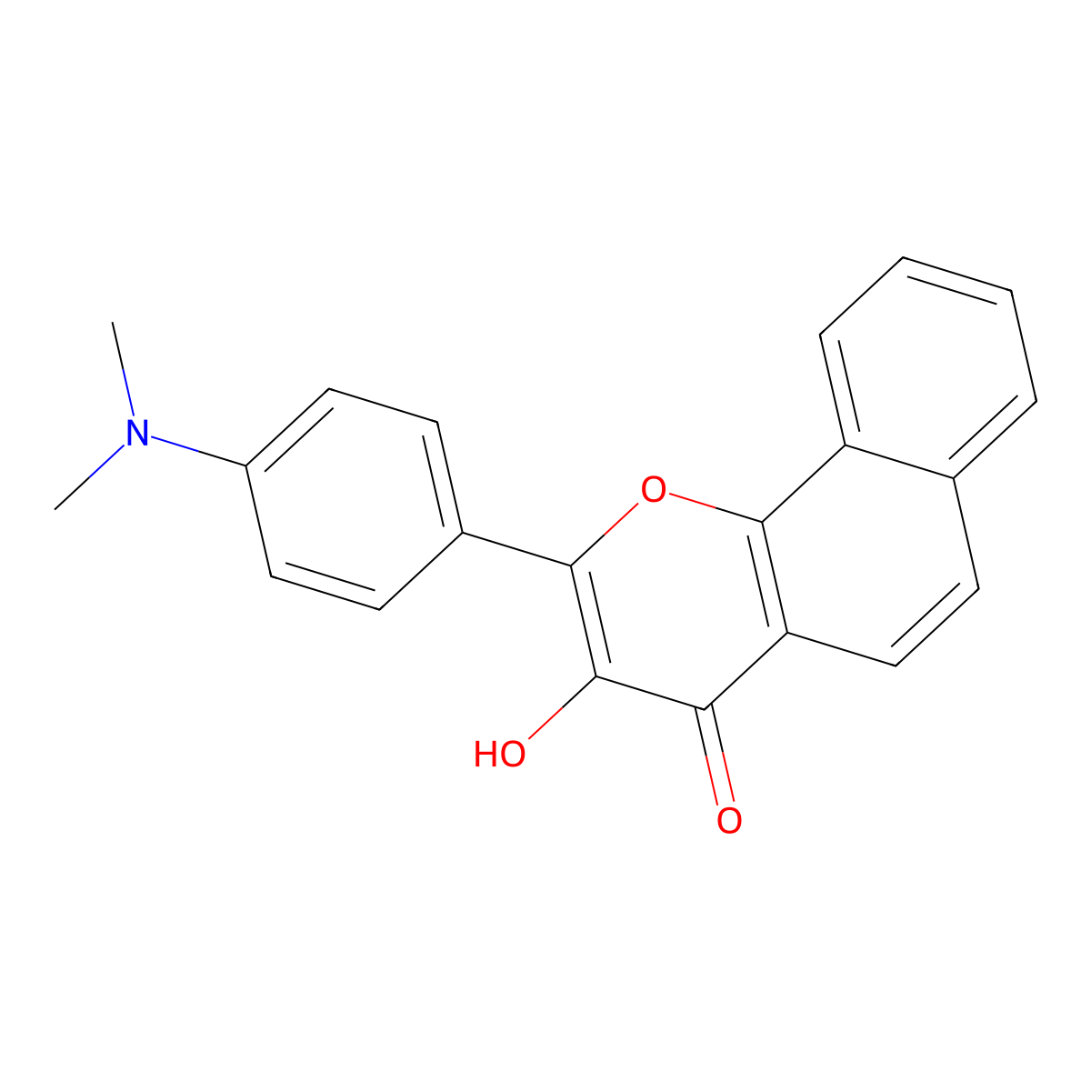 2-[4-(Dimethylamino)phenyl]-3-hydroxybenzo[h]chromen-4-one molecular structure, CAS 838886-78-5