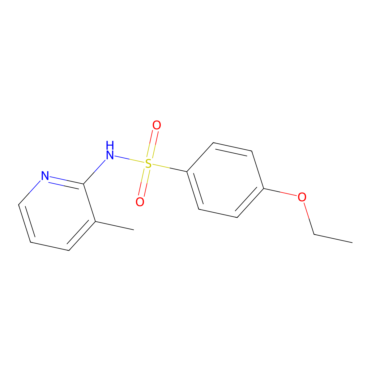 [(4-Ethoxyphenyl)sulfonyl](3-methyl(2-pyridyl))amine molecular structure, CAS 838886-96-7
