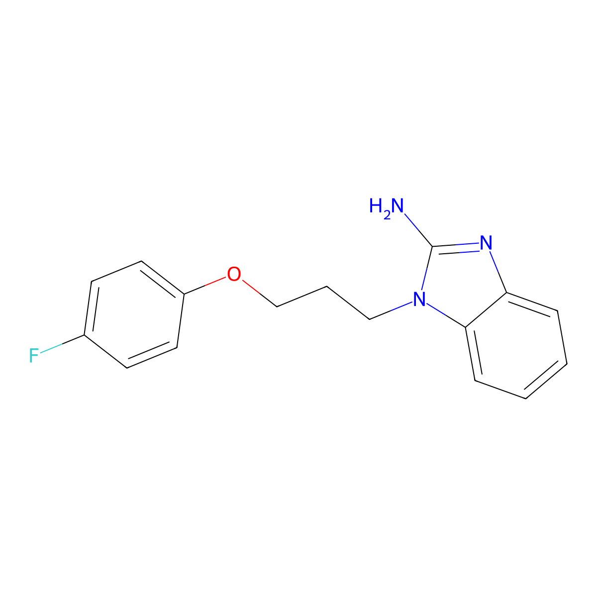 1-[3-(4-fluorophenoxy)propyl]-1H-benzimidazol-2-amine molecular structure, CAS 838887-14-2