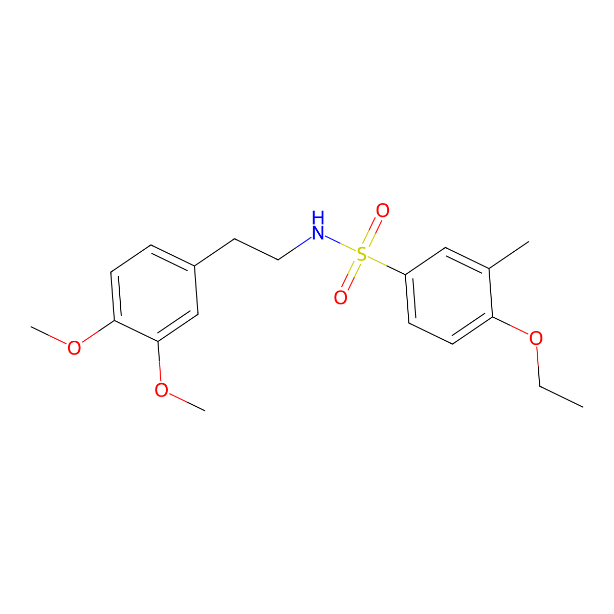 N-[2-(3,4-dimethoxyphenyl)ethyl]-4-ethoxy-3-methylbenzenesulfonamide molecular structure, CAS 838887-50-6