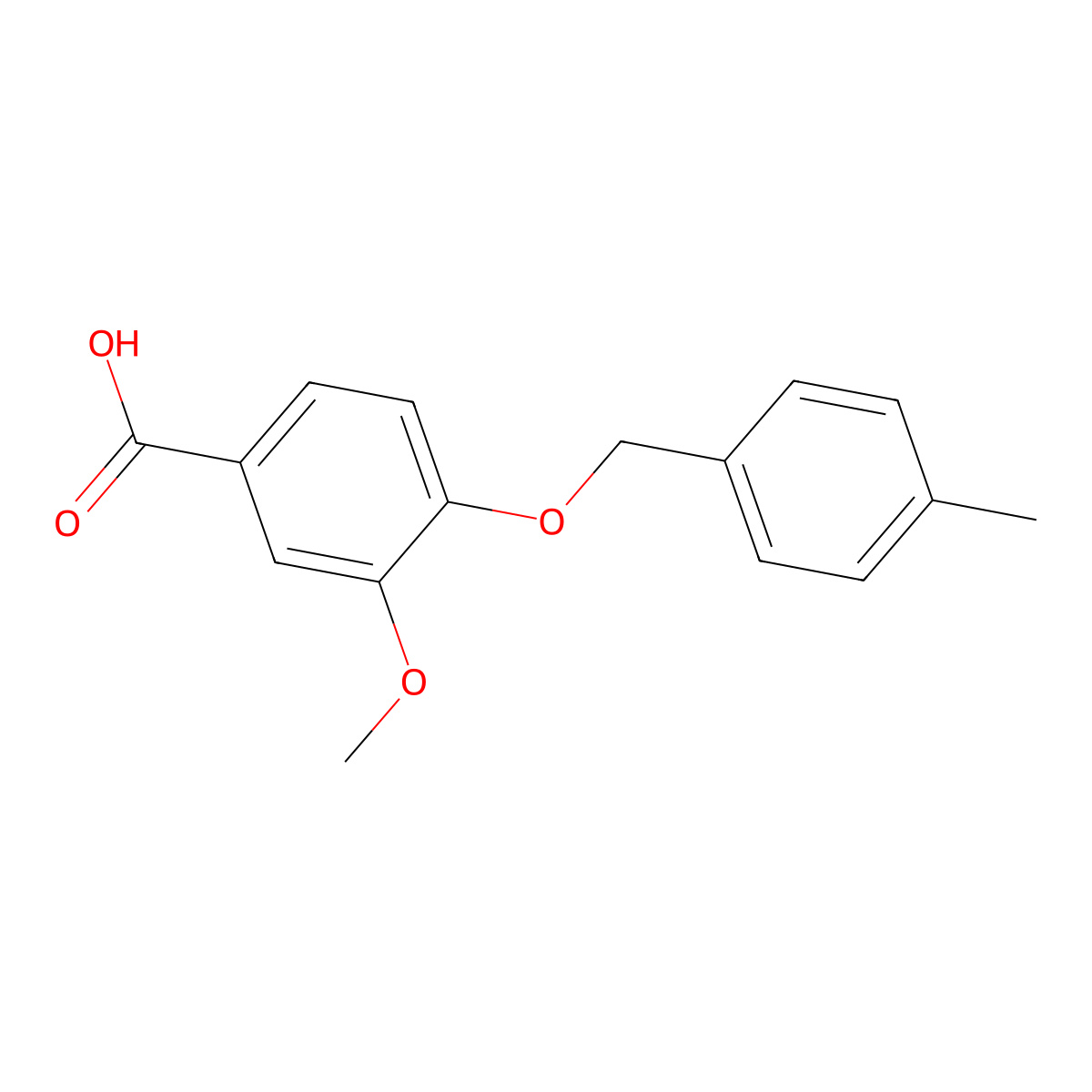 3-Methoxy-4-[(4-methylbenzyl)oxy]benzoic acid molecular structure, CAS 838887-77-7
